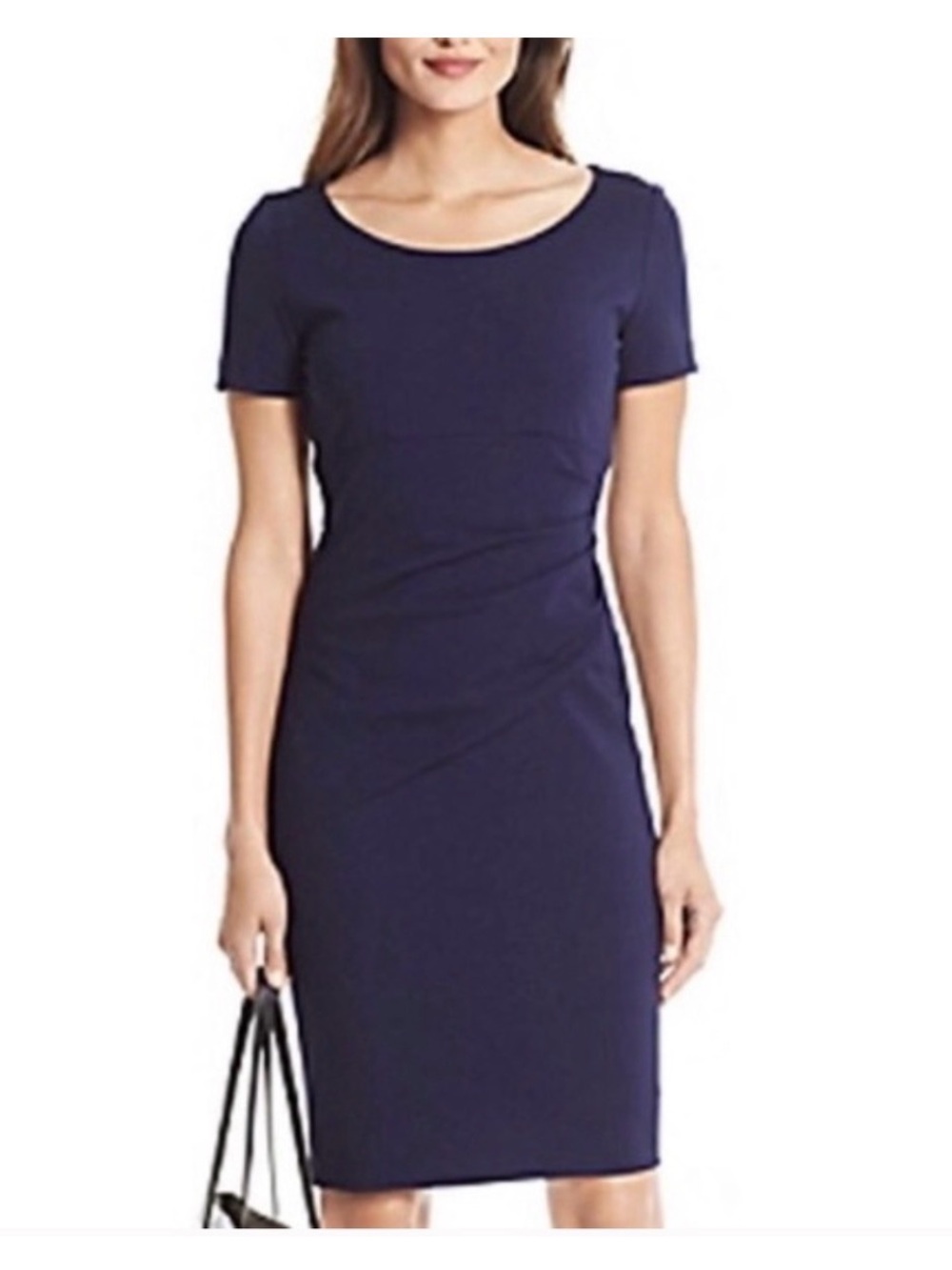 DVF Diane Von Furstenberg Navy Short Sleeve Dress